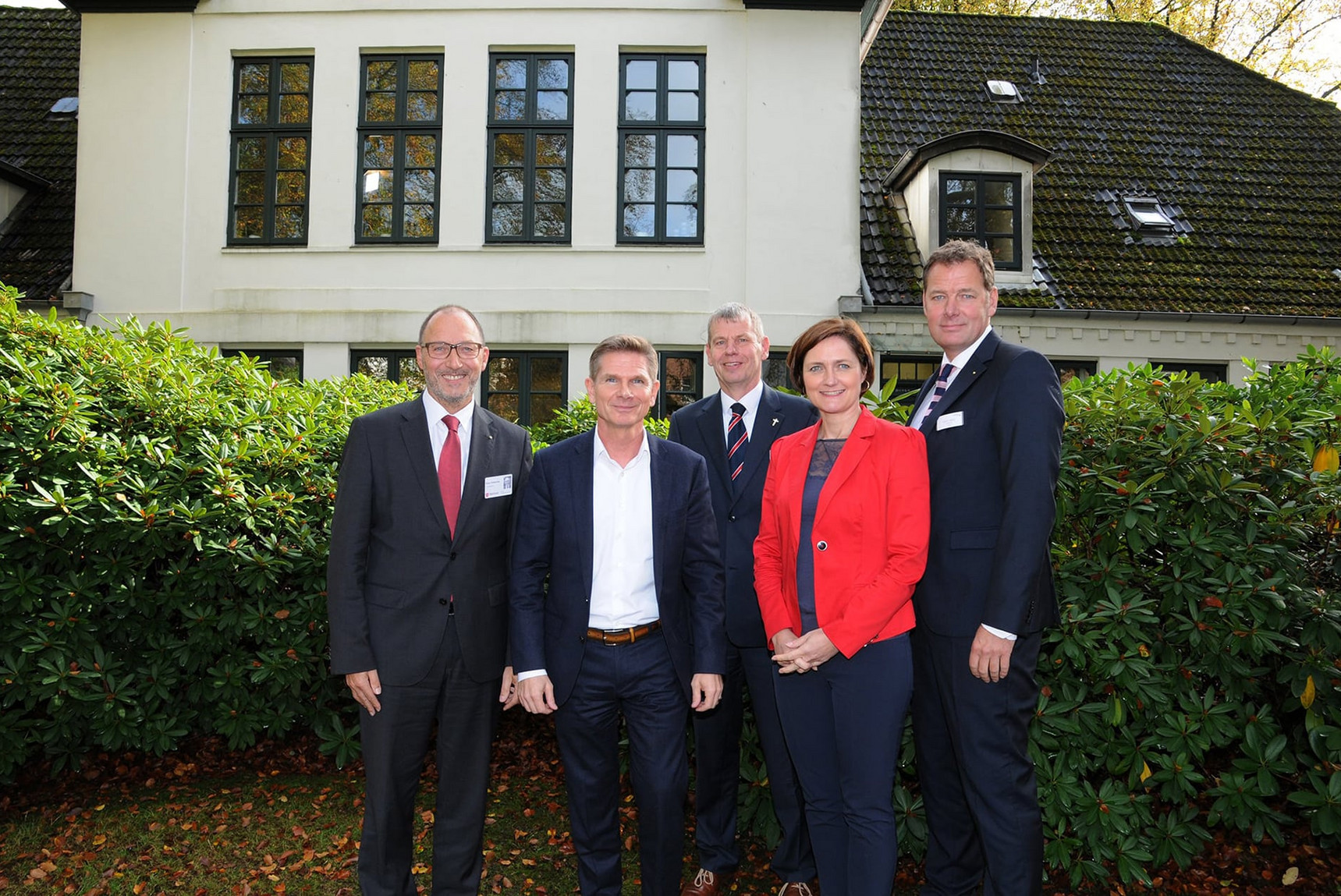 Klaus Deitmaring, Dr. Heiner Garg, Pastor Wolfgang Boten, Simone Lange und Martin Wilde
